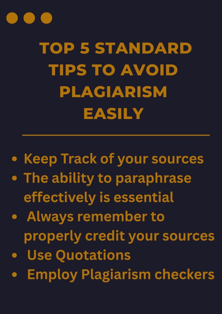 TOP 5 STANDARD TIPS TO AVOID PLAGIARISM EASILY