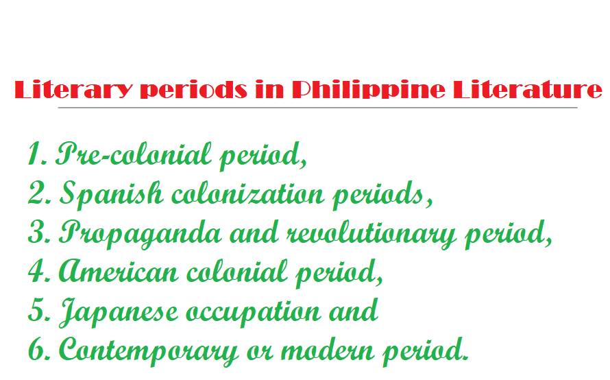 literary periods in Philippine Literature