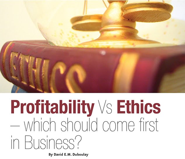 Forum Post Article Sample -The Business of business is business -Ethical conduct vs Profit first