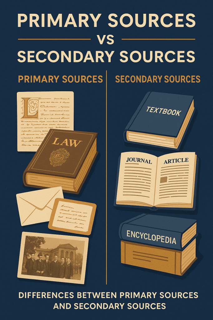 Primary Sources vs Secondary Sources- Differences Between Primary Sources and Secondary Sources