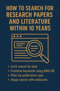 HOW TO SEARCH FOR RESEARCH PAPERS AND LITERATURE WITHIN 10 YEARS
