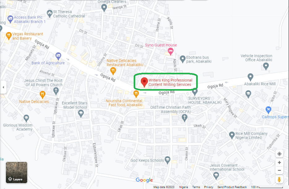 About Us 1 Writers King LTD Location