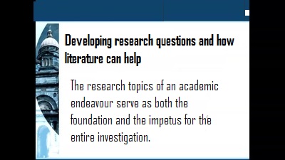 Developing research questions and 5 process of how literatures can help 1 Developing research questions and how literature can help