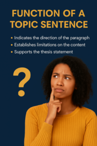 Functions Of A Topic Sentence