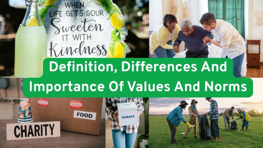 Definition, differences and importance of values and norms